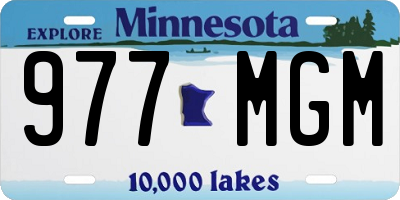 MN license plate 977MGM