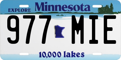 MN license plate 977MIE