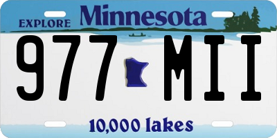 MN license plate 977MII