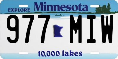 MN license plate 977MIW