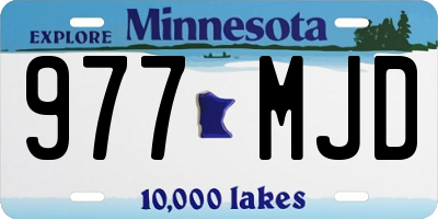 MN license plate 977MJD