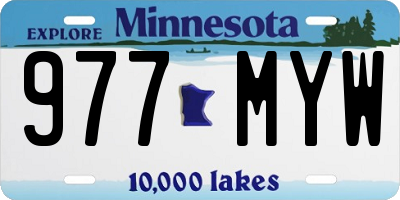 MN license plate 977MYW