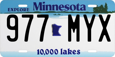 MN license plate 977MYX