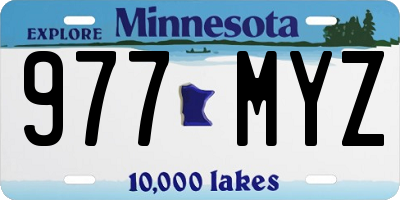 MN license plate 977MYZ