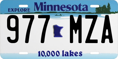 MN license plate 977MZA