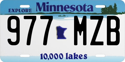 MN license plate 977MZB