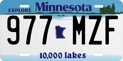 MN license plate 977MZF