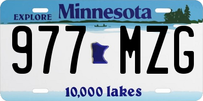 MN license plate 977MZG