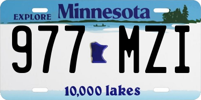 MN license plate 977MZI
