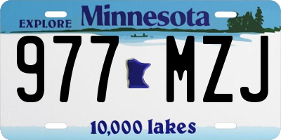 MN license plate 977MZJ