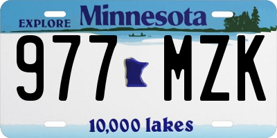 MN license plate 977MZK