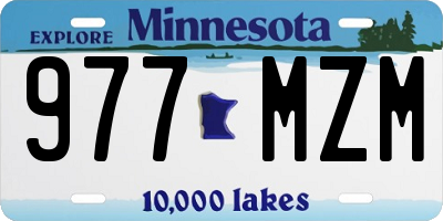 MN license plate 977MZM