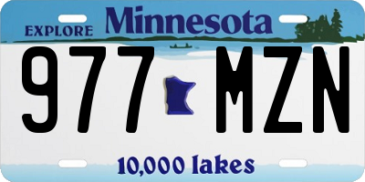 MN license plate 977MZN
