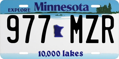 MN license plate 977MZR