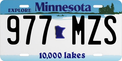 MN license plate 977MZS