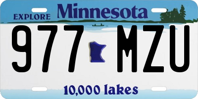 MN license plate 977MZU