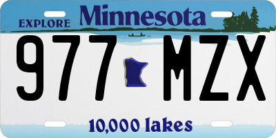 MN license plate 977MZX