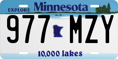 MN license plate 977MZY