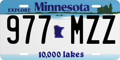 MN license plate 977MZZ