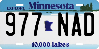 MN license plate 977NAD