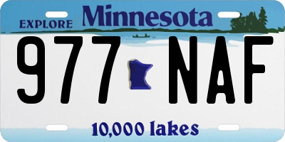 MN license plate 977NAF