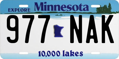 MN license plate 977NAK