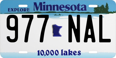 MN license plate 977NAL