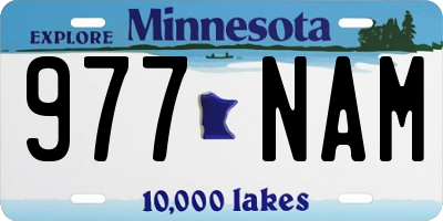 MN license plate 977NAM