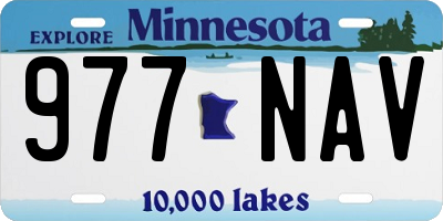 MN license plate 977NAV