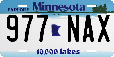 MN license plate 977NAX