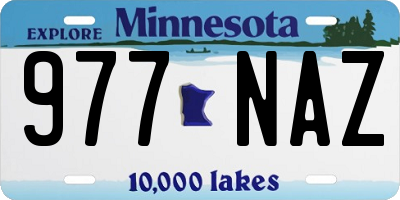MN license plate 977NAZ