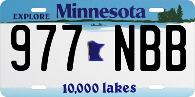MN license plate 977NBB