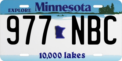 MN license plate 977NBC