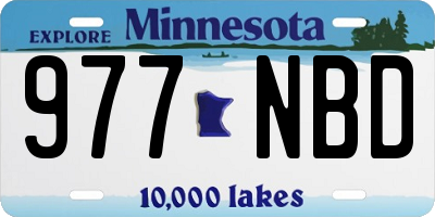 MN license plate 977NBD