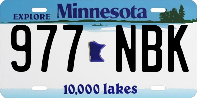 MN license plate 977NBK