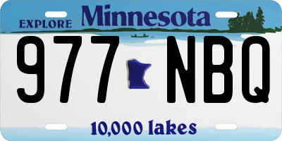 MN license plate 977NBQ