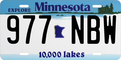 MN license plate 977NBW