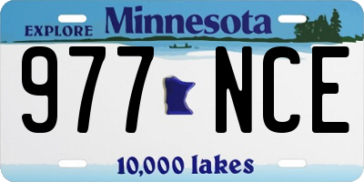 MN license plate 977NCE