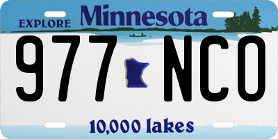 MN license plate 977NCO