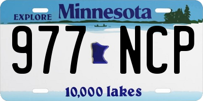 MN license plate 977NCP
