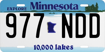 MN license plate 977NDD