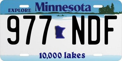 MN license plate 977NDF