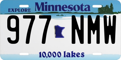MN license plate 977NMW