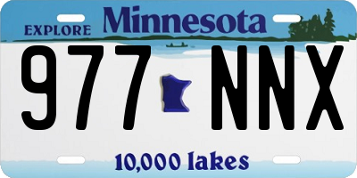 MN license plate 977NNX