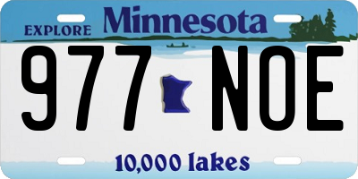 MN license plate 977NOE