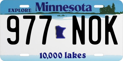 MN license plate 977NOK