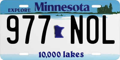 MN license plate 977NOL