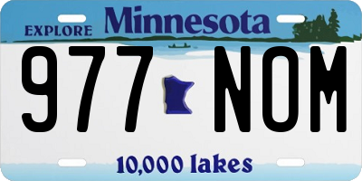 MN license plate 977NOM