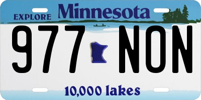 MN license plate 977NON