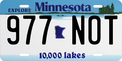 MN license plate 977NOT
